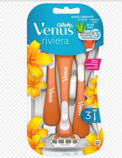 Gillette Venus Riviera ženska britvica, 3 komada