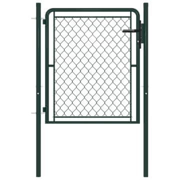 Vidaxl Čelična vrtna vrata 100x100 cm zelena