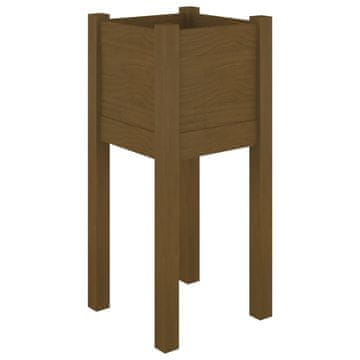 Vidaxl Vrtna sadilica smeđa boja meda 31x31x70 cm od masivne borovine