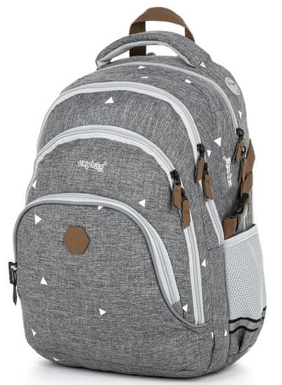 Karton P+P Školski ruksak OXY SCOOLER Grey triangles