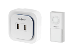 Rebel Bell Wireless Rebel 220V, 36 melodija, 2xUSB (2A), 150m, IP55, 25-85db, bijelo