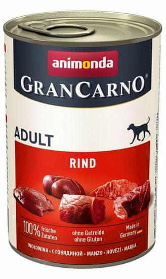 Animonda mokra hrana za odrasle pse GranCarno, govedina, 6 x 400 g