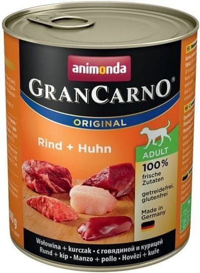 Animonda mokra hrana za odrasle pse GranCarno, govedina + piletina, 6 x 400 g