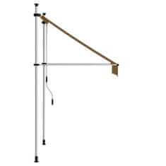 Vidaxl Tenda na ručno uvlačenje 100 cm narančasto-bijela prugasta