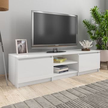 Vidaxl TV ormarić visoki sjaj bijeli 140x40x35,5 cm