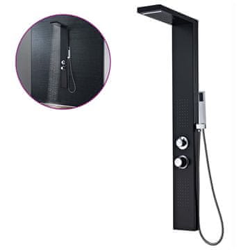 Vidaxl Panel Sustav za Tuširanje Aluminijski Mat Crni