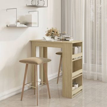 Vidaxl Barski stol s policama, hrast sonoma, 102x50x103,5 cm