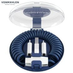 Vonmählen Vonmählen Allroundo C univerzalni 6u1 kabel za punjenje, USB-C / USB-A / Micro-USB / Lightning, brzo punjenje, 75 cm, plavi