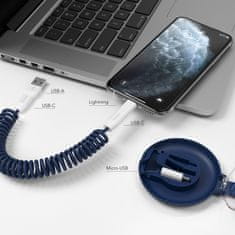 Vonmählen Vonmählen Allroundo C univerzalni 6u1 kabel za punjenje, USB-C / USB-A / Micro-USB / Lightning, brzo punjenje, 75 cm, plavi