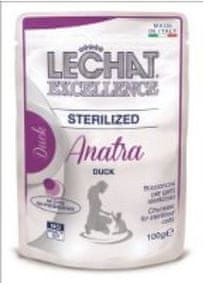 Lechat Excellence Sterilized mokra hrana za sterilizirane mačke, s patkom, 24 x 100 g