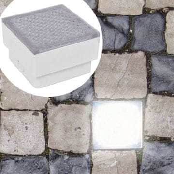 Vidaxl LED podne svjetiljke, 12 kom, 100x100x68 mm