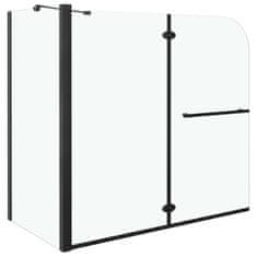 Vidaxl Dvostruka preklopna tuš-kabina ESG 120 x 68 x 130 cm crna