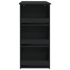 Vidaxl vidaXl Barski stol sa stalkom za pohranu crni 102x50x103,5 cm drveni