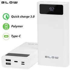 Blow PB40A punjiva baterija, 40.000 mAh, Polymer baterija, brzo punjenje 3.0, LED zaslon, USB-C, bijeli