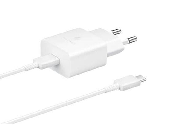 Samsung EP-T1510XWEGEU punjač i podatkovni kabel za brzo punjenje USB-C na USB-C, 15 W, bijeli