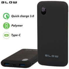 Blow PB20B punjiva baterija, 16.000 mAh, brzo punjenje Quick Charge 3.0, Type-C, LED, Polymer baterija, crna