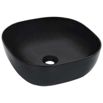 Vidaxl Umivaonik, 42,5 x 42,5 x 14,5 cm, Keramika, Crni