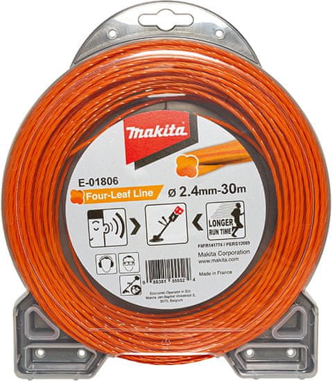 Makita E-01806 najlonska nit, djetelina, narančasta, 2,4 mm / 30 m