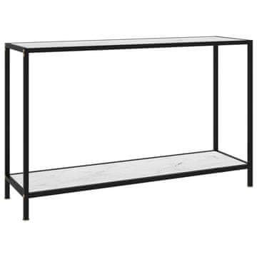 Vidaxl Konzolni stolić, bijeli, 120x35x75 cm, kaljeno staklo