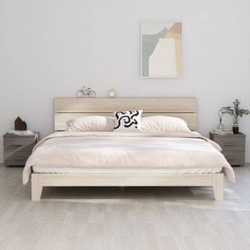 Vidaxl HAMAR Noćni ormarići, set od 2, svijetlosiva, 40x35x44,5 cm, bor