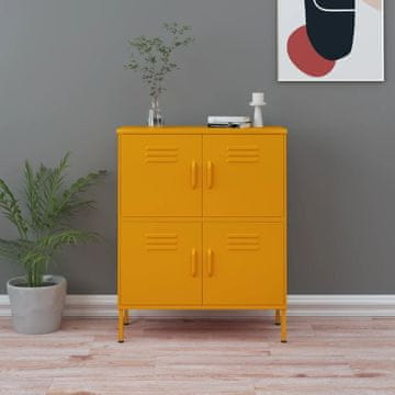 Vidaxl Ormarić senf žuti 80x35x101,5 cm čelik