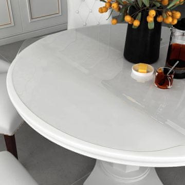Vidaxl Zaštitna podloga za stol prozirna Ø 120 cm 2 mm PVC