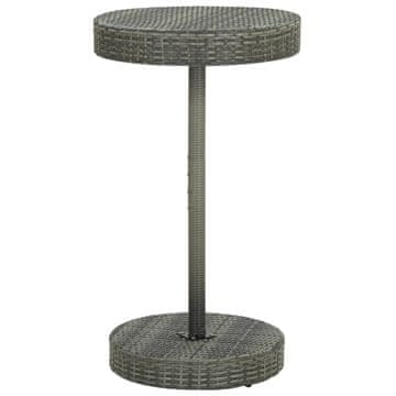 Vidaxl Vrtni stol, sivi, 60,5 x 106 cm, poli ratan