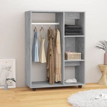 Vidaxl Garderoba Betonsko-siva 80x40x110 cm, Daska