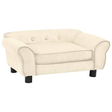 Vidaxl Sofa za pse krem 72 x 45 x 30 cm plišana