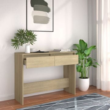 Vidaxl Konzolni stolić, hrast sonoma, 100x35x76,5 cm