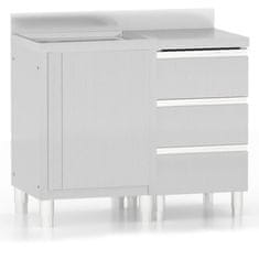 Vidaxl Komercijalni kuhinjski ormarići 2 kom. od nehrđajućeg čelika