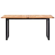 Vidaxl 7-dijelni vrtni blagovaonski set poliratan i drvo bagrema sivi