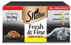 Fresh & Fine mesna hrana za odrasle mačke, 50 x 50 g
