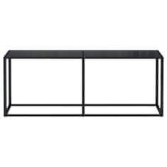 Vidaxl Konzolni stol crni 200 x 35 x 75,5 cm od kaljenog stakla
