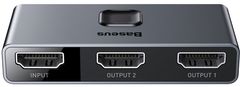 BASEUS CAHUB-BC0G Matrix HDMI razdjelnik 2u1 / 1v2, sivi