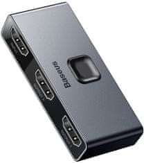 BASEUS CAHUB-BC0G Matrix HDMI razdjelnik 2u1 / 1v2, sivi