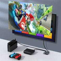 BASEUS CAHUB-BC0G Matrix HDMI razdjelnik 2u1 / 1v2, sivi