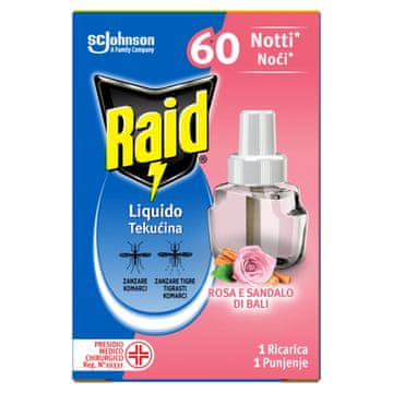 Raid tekućina za električni uređaj, Rose, 60 N, 36 ml
