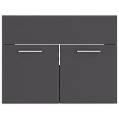 Vidaxl 2-dijelni set kupaonskog namještaja sivi od konstruiranog drva