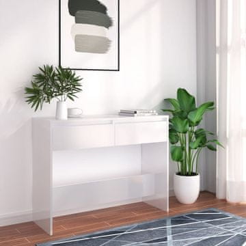 Vidaxl Konzolni stolić bijeli 100x35x76,5 cm materijal na bazi drveta
