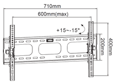MAX sklopivi nosač za LED/LCD TV MTM1120T 32" - 70", crn