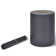 Vidaxl Vrtni zaslon PVC 70 x 0,19 m tamno siva