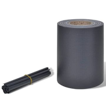 Vidaxl Vrtni zaslon PVC 70 x 0,19 m tamno siva