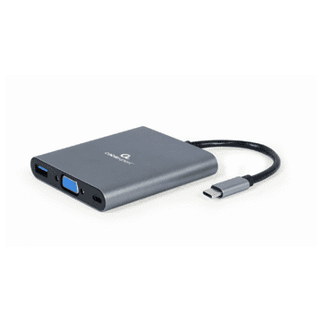 CABLEXPERT Adapter USB-C 6-u-1 USB, HDMI, VGA, PD, čitač kartica + audio
