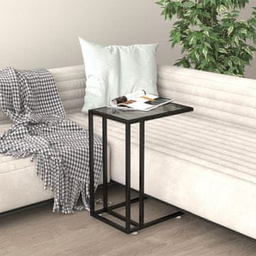 Vidaxl Kompjuterski bočni stolić crni 50x35x65 cm