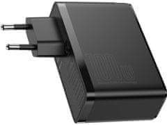 BASEUS GaN2 Pro adapter za brzo punjenje 2x Type-C + 2x USB-A 100 W, crna (CCGAN2P-L01)