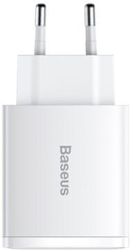 BASEUS Kompaktni adapter za brzo punjenje 2x USB-A, 1x Type-C, 30 W, bijeli (CCXJ-E02)