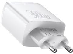 BASEUS Kompaktni adapter za brzo punjenje 2x USB-A, 1x Type-C, 30 W, bijeli (CCXJ-E02)