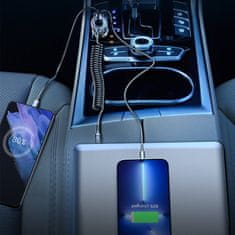 Joyroom 3in1 auto punjač USB / USB-C 55W + kabel USB-C, crno