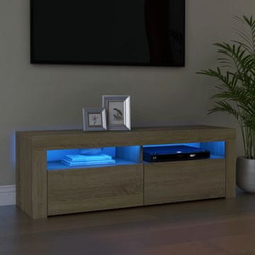 Vidaxl TV ormarić s LED rasvjetom, Sonoma hrast, 120x35x40 cm